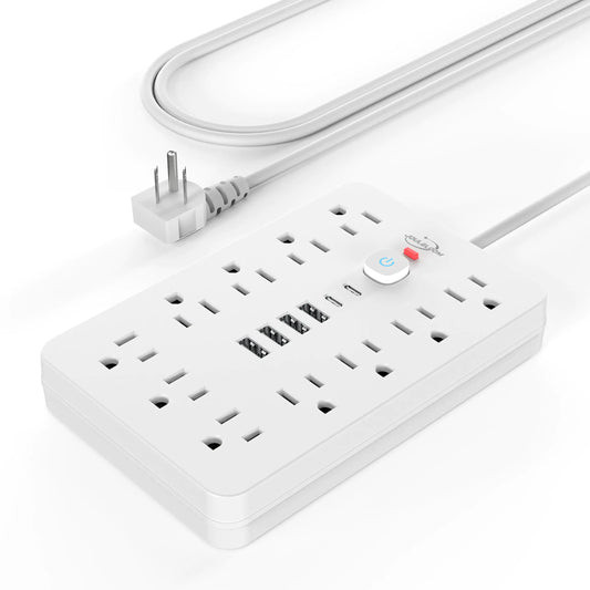 Surge Protector Power Bar with 11 Outlets 4 USB and 2 USB C Ports