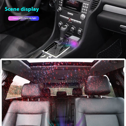 4-in-1 - Retractable Car Charger with Starry Light