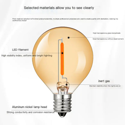 G40 Gold Plated Outdoor Camping String Lights