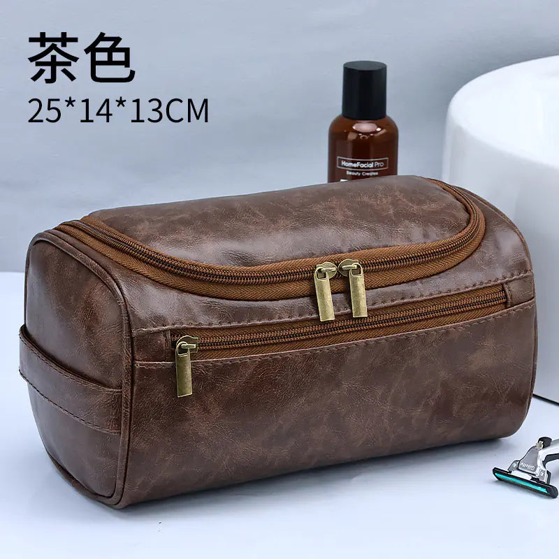 Vintage Waterproof Makeup Bag for Travel and Toiletries