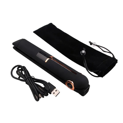 Portable USB Rechargeable Hair Straightener and Curler