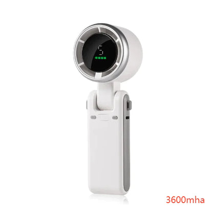 3-in-1 Head-Fold Handheld/Neck/Desk Portable Turbo Fan